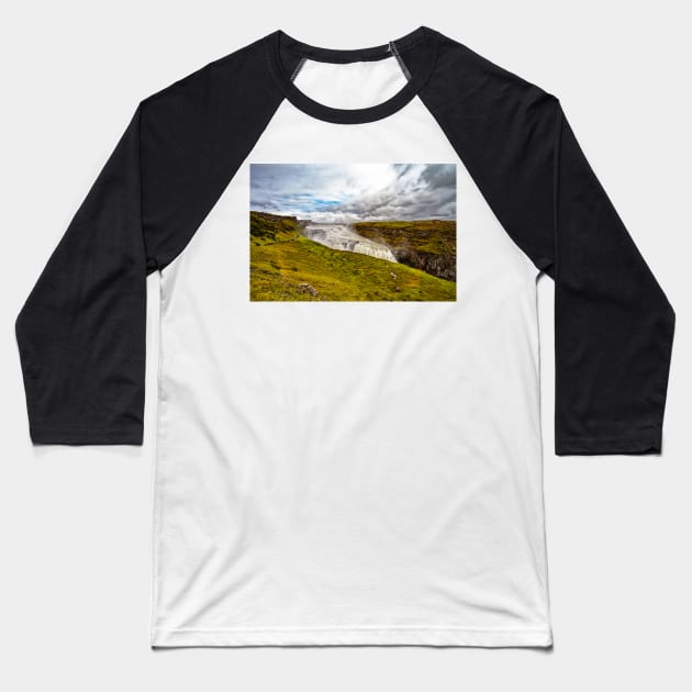 Gullfoss Waterfall in the Golden Circle Baseball T-Shirt by dianecmcac
